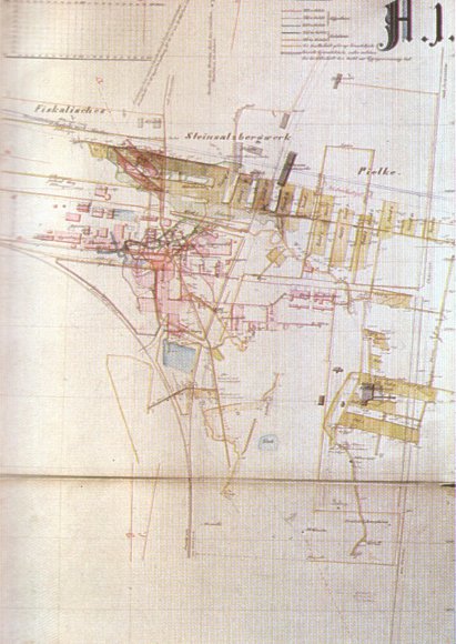 Plany wyrobisk górniczych starych kopalń zatopionych w 1907 r.